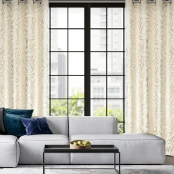 Firany, Zasłony I Akcesoria|Eurofirany Zasłona na przelotkach kremowa MILENA 140x250 cm