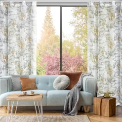 Firany, Zasłony I Akcesoria|Eurofirany Zasłona na przelotkach srebrno-szara LAYLA 140x250 cm