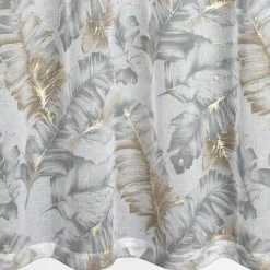 Firany, Zasłony I Akcesoria|Eurofirany Zasłona na przelotkach srebrno-szara LAYLA 140x250 cm