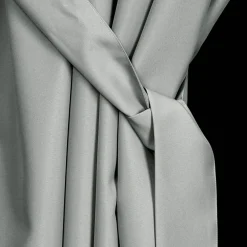 Tekstylia Zewnętrzne|Firany, Zasłony I Akcesoria|Eurofirany Zasłona na taras z szelkami na rzepy srebrna GARDEN 155x220 cm