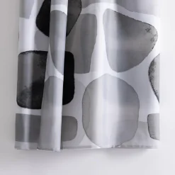 Akcesoria Łazienkowe|Akcesoria Łazienkowe|inny Zasłona prysznicowa czarno-biało ROSA 180x180 cm