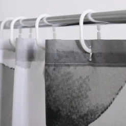 Akcesoria Łazienkowe|Akcesoria Łazienkowe|inny Zasłona prysznicowa czarno-biało ROSA 180x180 cm