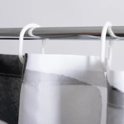 Akcesoria Łazienkowe|Akcesoria Łazienkowe|inny Zasłona prysznicowa czarno-biało ROSA 180x180 cm