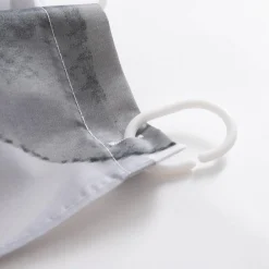 Akcesoria Łazienkowe|Akcesoria Łazienkowe|inny Zasłona prysznicowa czarno-biało ROSA 180x180 cm