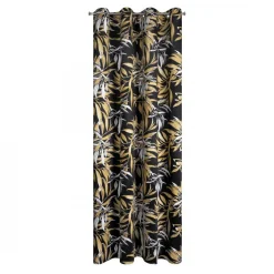 PIERRE CARDIN Zasłona welurowa czarno-beżowa ZOJA 140x250 cm