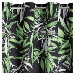 PIERRE CARDIN Zasłona welurowa czarno-zielona ZOJA 140x250 cm