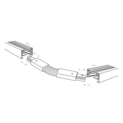 Szynoprzewody|TK Tomasz Krywult Złącze elastyczne do szynoprzewodu czarne TRACER