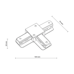 Szynoprzewody|TK Tomasz Krywult Złącze typu T do szynoprzewodu czarne TRACER