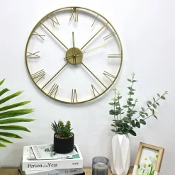 Zegary|inny Zegar ścienny złoty 50 cm