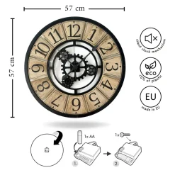 Zegary|inny Zegar do salonu 3D nowoczesny WILLIAM 57 cm