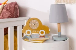 Zegar dziecięcy SAMOCHODZIK żółty