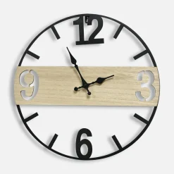 inny Zegar na ścianę czarno-brązowy 40 cm