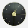 Zegary|inny Zegar na ścianę czarno-złoty 50 cm