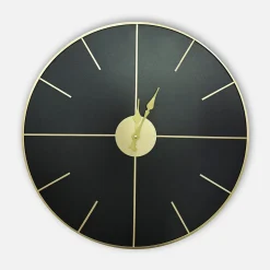 Zegary|inny Zegar na ścianę czarno-złoty 50 cm