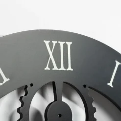 Zegary|inny Zegar na ścianę drewniany czarny 50 cm