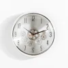 inny Zegar na ścianę z podwójnym mechanizmem srebrny 35 cm