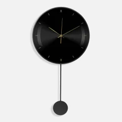 inny Zegar na ścianę z wahadłem czarny 30x58 cm