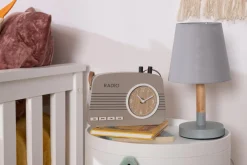 Zegary| Zegar stojący dla dzieci RADIO szary