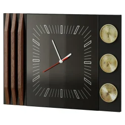 Zegary| Zegar wiszący ze stacją pogody GLASS