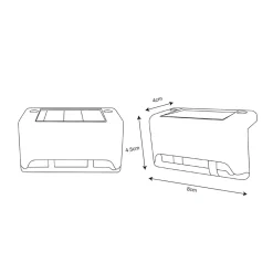 Lampy Ogrodowe|Lampy Ogrodowe|Zumaline Zestaw 4 lampek solarnych LED czarnych IP44