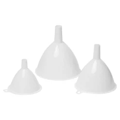 Przybory Kuchenne| Zestaw 3 lejków kuchennych białych