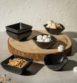 Miski, Patery I Półmiski|inny Zestaw 3 miseczek do serwowania CZARNA ŁEZKA 130 ml