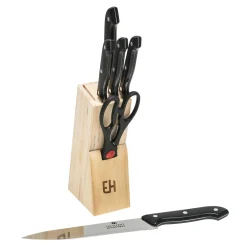 Noże I Deski Do Krojenia| Zestaw 5 noży w drewnianym bloku