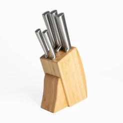 Noże I Deski Do Krojenia|Prima Cucina Zestaw 5 noży w drewnianym bloku BREMA 6 el.