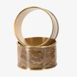 Obrusy, Serwetki I Bieżniki|Obrusy, Serwetki I Bieżniki|inny Zestaw 4 obrączek na serwetki brązowy marmur 4 cm