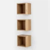 inny Zestaw 3 półek wiszących do łazienki dąb artisan LADAMA