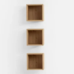 inny Zestaw 3 półek wiszących do łazienki dąb artisan LADAMA