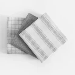 inny Zestaw 3 ręczników kuchennych szare 40x60 cm