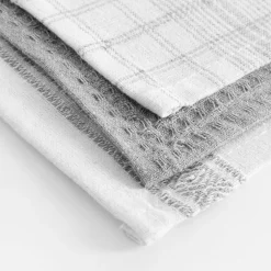 inny Zestaw 3 ręczników kuchennych szare 40x60 cm