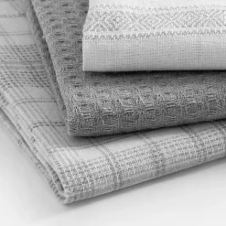 inny Zestaw 3 ręczników kuchennych szare 40x60 cm