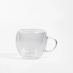 inny Zestaw 2 szklanek termicznych z podwójną ścianką z uchem 80 ml