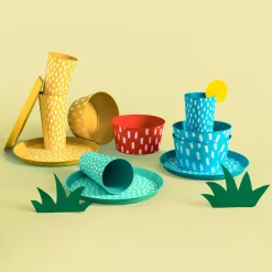 Grill I Piknik|Talerze|inny Zestaw 4 talerzy plastikowych żółty, 21 cm