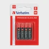 Baterie|PLATINET S.A. Zestaw baterii alkalicznych AAA VERBATIM 4 szt.