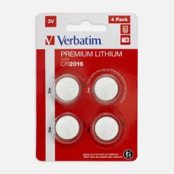 Baterie|PLATINET S.A. Zestaw baterii litowych 3V VERBATIM CR2016 4 szt.