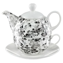 Zestaw do herbaty filiżanka z dzbankiem BLACK NATURE