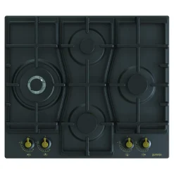 Gorenje Zestaw retro czarny CLASSICO – piekarnik, płyta gazowa, okap