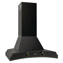 Gorenje Zestaw retro czarny CLASSICO – piekarnik, płyta gazowa, okap