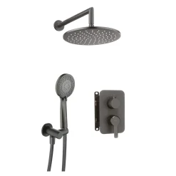 Umywalki I Baterie|Umywalki I Baterie|Deante Zestaw prysznicowy podtynkowy z boxem mieszaczowym BXYZDQAM titanium ARNIKA