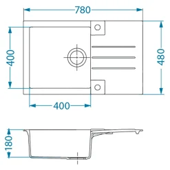 Zlewozmywaki|Alveus Zlewozmywak CANTO 130 czarny