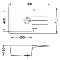 Alveus Zlewozmywak CANTO 130 TWILIGHT