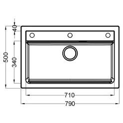 Zlewozmywaki|Alveus Zlewozmywak czarny CORNUS 40 z baterią i rollmatą ALLROUND