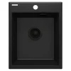 Zlewozmywaki|Deante Zlewozmywak granitowy 1-komorowy czarny ERIDAN