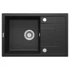 Zlewozmywaki|Deante Zlewozmywak granitowy z ociekaczem czarny CORIO