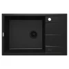 Zlewozmywaki|Deante Zlewozmywak granitowy z ociekaczem czarny mat ERIDAN