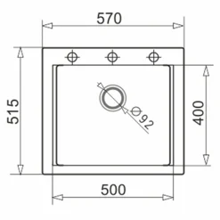 Zlewozmywaki|PYRAMIS POLSKA SPÓŁKA Z OGRANICZONĄ ODPOWIEDZIALNOŚCIĄ Zlewozmywak karbon NOTUS 57x51,5 cm + deska kuchenna i dzbanek z filrem