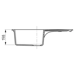 Alveus Zlewozmywak odwracalny czarny DRAGAN 20